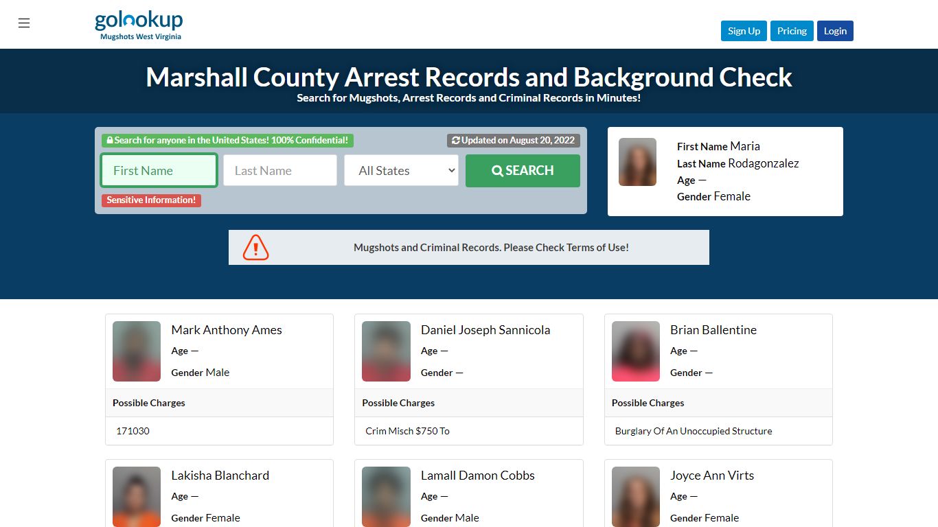 Marshall County Mugshots, Marshall County Arrest Records - GoLookUp